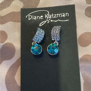 Diane Katzman Vintage Rhinestone Cuff and Stone Earrings - BRAND NEW!